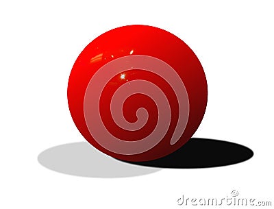 Red snooker ball Stock Photo