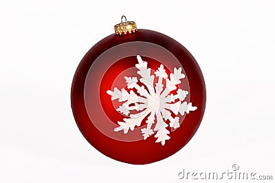 Red snowflake ornament Stock Photo
