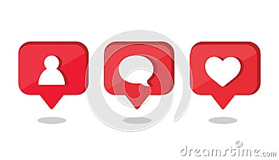 Red social icon. like icon vector illustration Vector Illustration