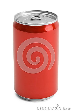 Red Soda Can Stock Photo