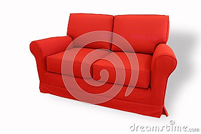 Red sofa Stock Photo