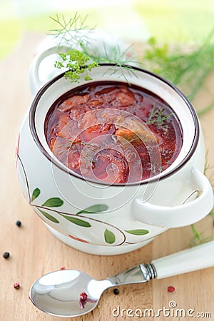 Red soup Stock Photo