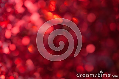 Red sparkling background from small sequins, closeup. Brilliant backdrop Stock Photo