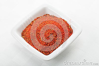 Red spice mixture for fish courses Stock Photo