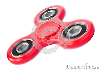 Red spinner on white background Cartoon Illustration