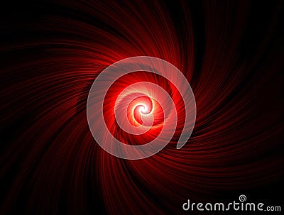 red spiral design on a black background creating a dynamic visual contrast Stock Photo