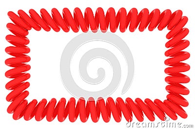 Red spiral frame Stock Photo