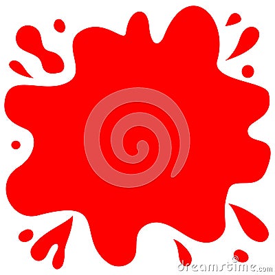 Red Splash Spot Blood Stain Blob Vector Vector Illustration