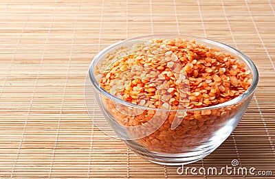 Red split lentils Stock Photo