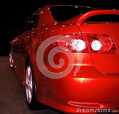 Red Spoiler Stock Photo