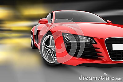 Red sport car Stock Photo