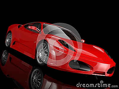 Red sport car Stock Photo