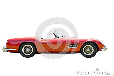 Red sports car isolated Stock Photo