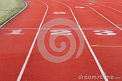 Red sports track Stock Photo