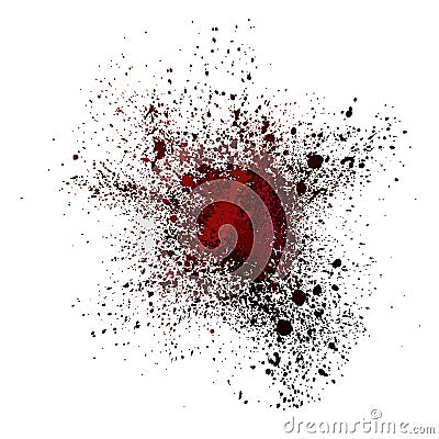 Red spots, splashes, grunge background. Vector Illustration