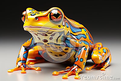 Red-spotted tree frog, Polypedates leucomystax Generative AI Generative AI Stock Photo