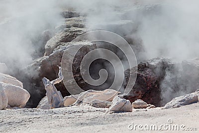 Red Spouter Vent Stock Photo