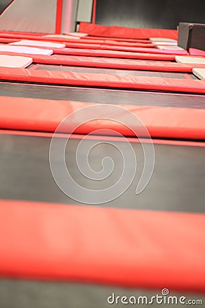 Red square Trampoline Stock Photo