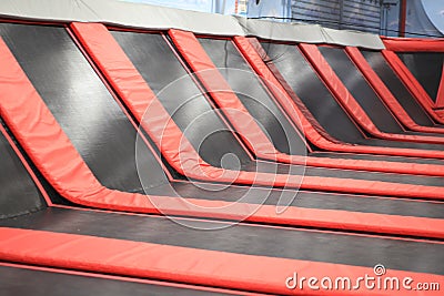 Red square Trampoline Stock Photo