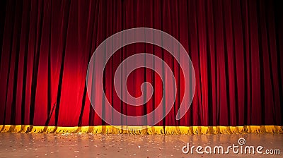 Red stage curtains Stock Photo