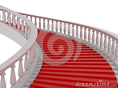 Red stair Stock Photo