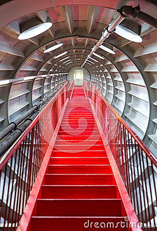 Red stairway sucessful concept Stock Photo
