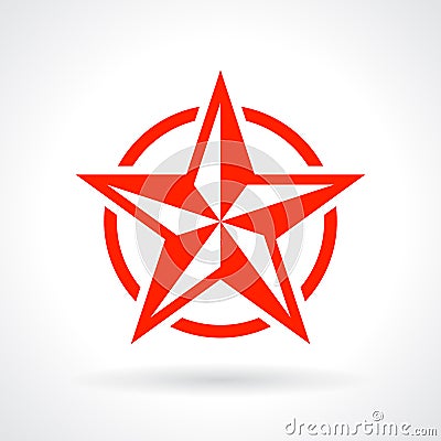 Red star icon Vector Illustration