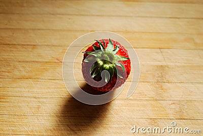 Strawberry on a chopping board Stock Photo