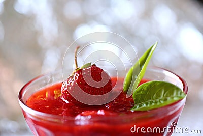 The red strawberry is a juicy and the most sumptuous fruit with a lot of vitamins. Stock Photo