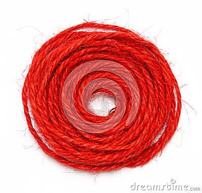 Red string circle Stock Photo