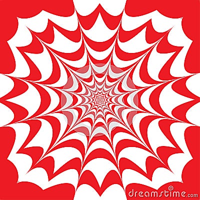 Red striped pattern. Abstract repeat round waves abstract texture background. Vector illustration Vector Illustration