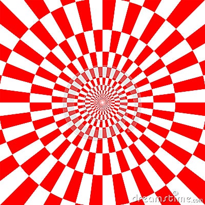 Red striped pattern. Abstract repeat round waves texture background Vector Illustration