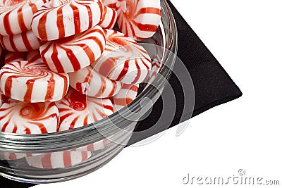 Red Striped Peppermints Stock Photo