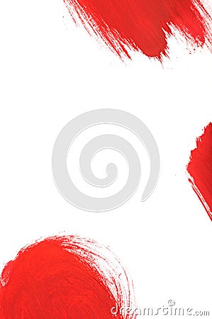 Red stroke of the paint brush Stock Photo