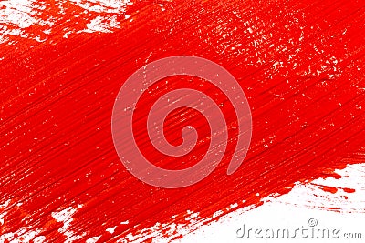 Red stroke of the paint brush Stock Photo