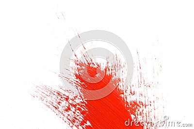 Red stroke of the paint brush Stock Photo