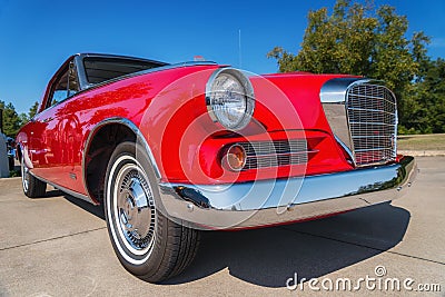 Red 1963 Studebaker Gran Turismo Editorial Stock Photo