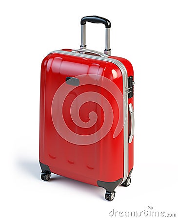 Red suitcase Stock Photo
