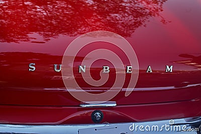 Red Sunbeam Car Heritage VINTAGE car show mumbai Maharashtra Editorial Stock Photo