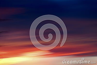 Red sunset, dreamlike sky Stock Photo