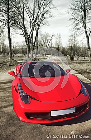 Red supercar Editorial Stock Photo