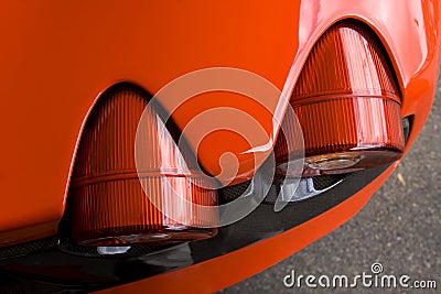 Red supercar brakelight Editorial Stock Photo