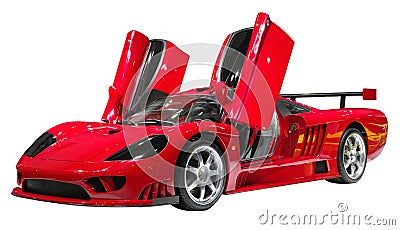 Red supercar Stock Photo