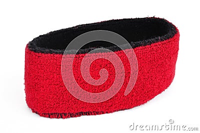 Red Sweatband (Headband) Stock Photo