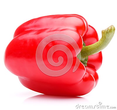 Red sweet bell pepper isolated on white background cutout Stock Photo