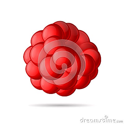 Red Sweet Raspberry Icon on White Background. Vector Vector Illustration
