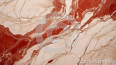 Red Symphony: Rojo Alicante Marble's Striking Design Element. AI Generate Stock Photo