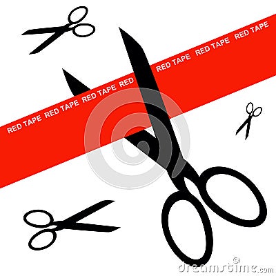 Red tape Stock Photo