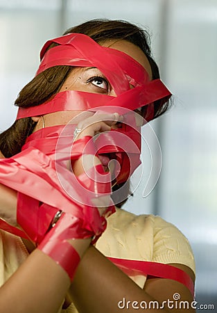 Red Tape Stock Photo