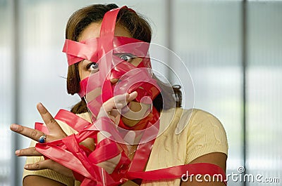 Red Tape Stock Photo